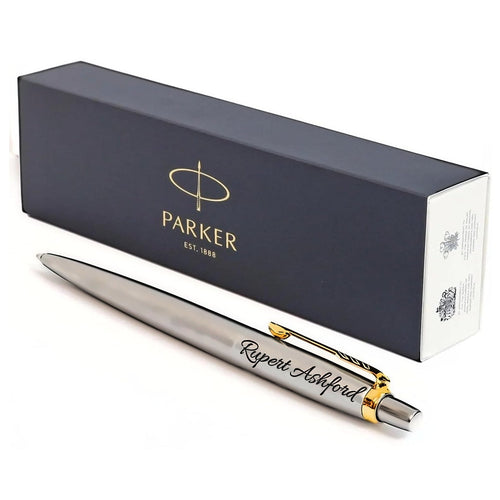 Parker Jotter Stainless Steel Gold Trim ballpoint pen