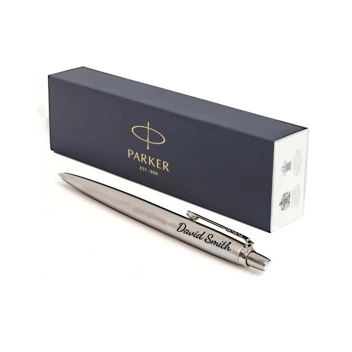 Engraved Parker Jotter in stainless steel