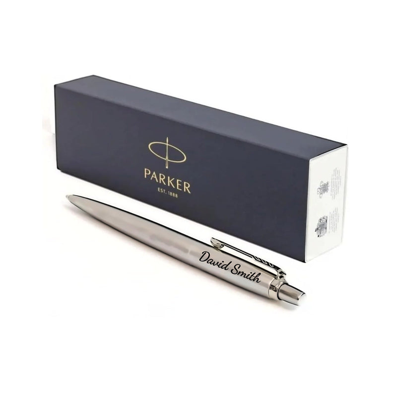 Engraved Parker Jotter in stainless steel