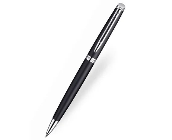 Waterman Hemisphere Matt Black Chrome Trim Ballpoint Pen