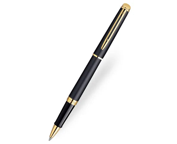 Waterman Hemisphere Matt Black Gold Trim Rollerball Pen