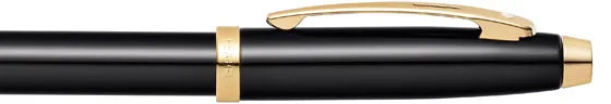 Sheaffer 100 Gloss Black Gold Trim Fountain Pen