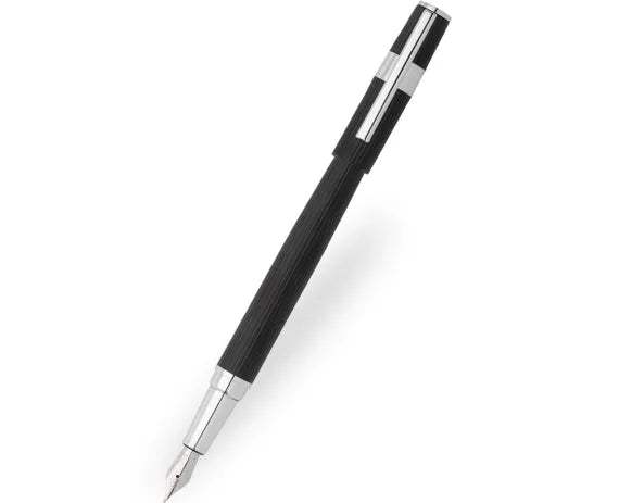 Hugo Boss Gear Pinstripe Black Fountain Pen