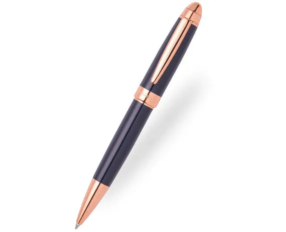 Hugo Boss Icon Blue Rose Gold Trim Ballpoint Pen