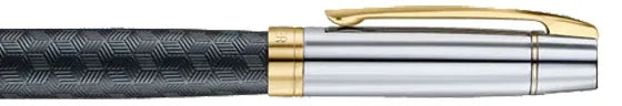 Sheaffer 300 Engraved Black Barrel with Chrome Cap & Gold Trims Fountain Pen