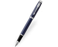 Parker IM Blue Chrome Trim Fountain Pen