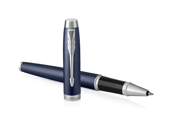 Parker IM Blue Chrome Trim Rollerball Pen