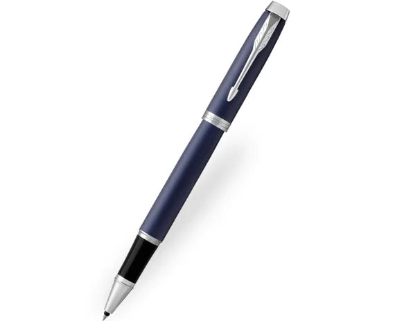 Parker IM Blue Chrome Trim Rollerball Pen