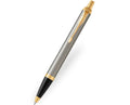 Parker IM Brushed Metal Gold Trim Ballpoint Pen