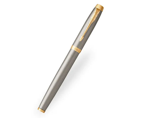 Parker IM Brushed Metal Gold Trim Fountain Pen