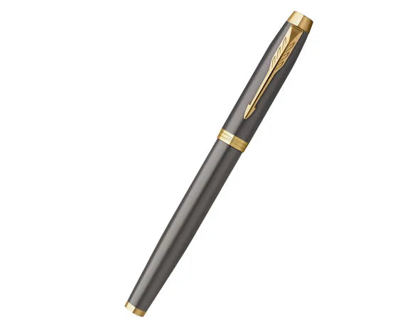 Parker IM Grey Gold Trim Rollerball Pen