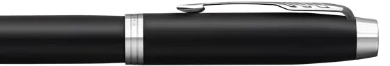 Personalised Parker IM Matte Black Chrome Trim Rollerball Pen - Engraved