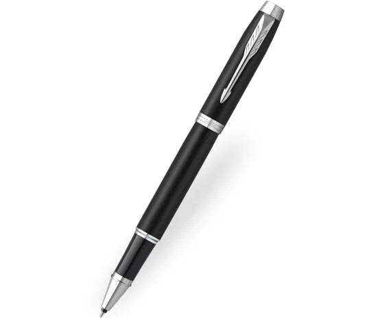 Parker IM Matte Black Chrome Trim Rollerball Pen