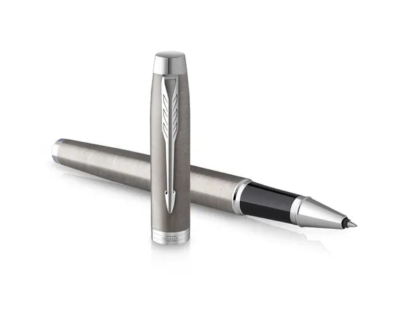 Parker IM Brushed Stainless Steel Chrome Trim Rollerball Pen