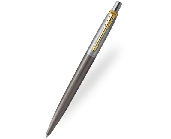 Parker Jotter Grey Gold Trim Ballpoint Pen
