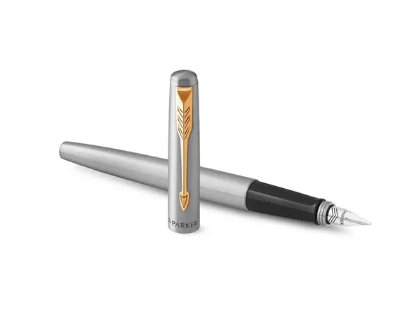 Parker Jotter Stainless Steel Gold Trim Fountain Pen