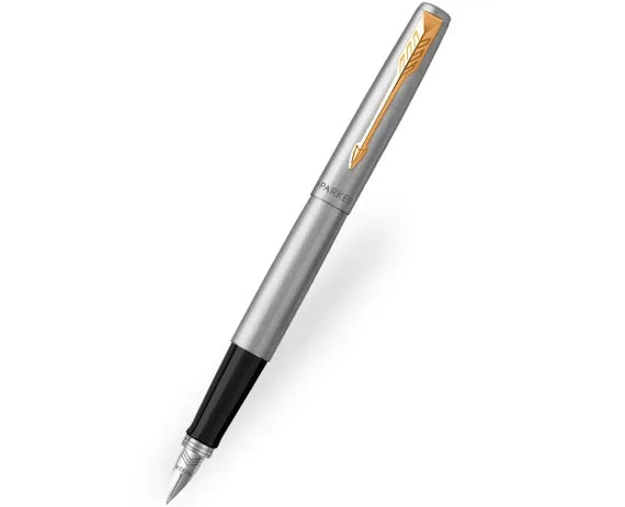 Parker Jotter Stainless Steel Gold Trim Fountain Pen