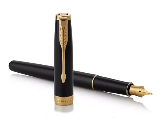 Parker Sonnet Black Gold Trim Fountain Pen