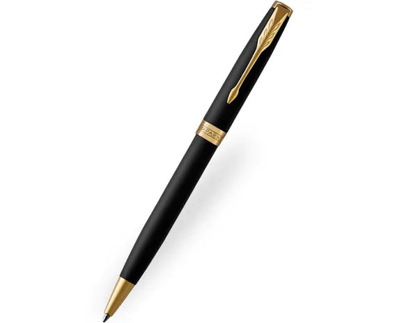 Parker Sonnet Matte Black Gold Trim Ballpoint Pen