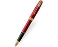 Parker Sonnet Red Gold Trim Fountain Pen