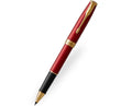 Parker Sonnet Red Gold Trim Rollerball Pen
