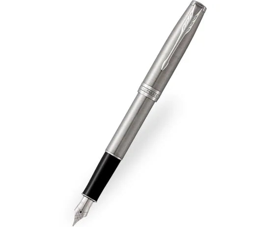 Parker Sonnet Stainless Steel Chrome Trim Fountain Pen