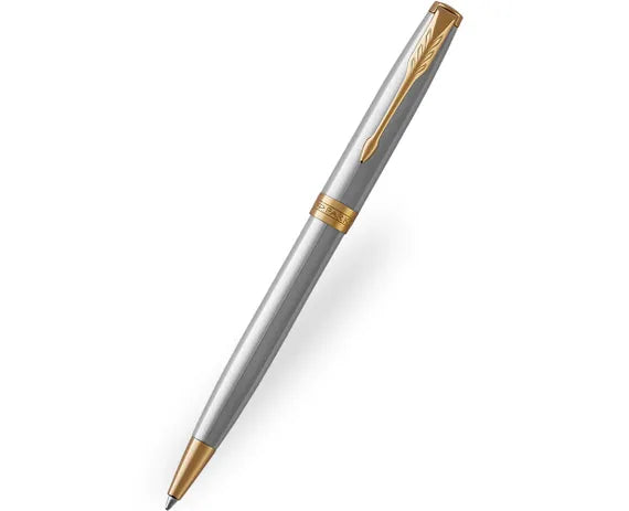 Parker Sonnet Stainless Steel Gold Trim Ballpoint Pen