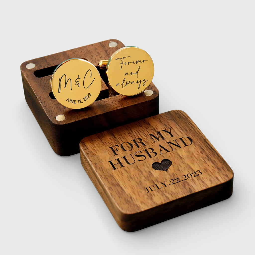 Personalised Cufflinks & Tie Clip Gift Set