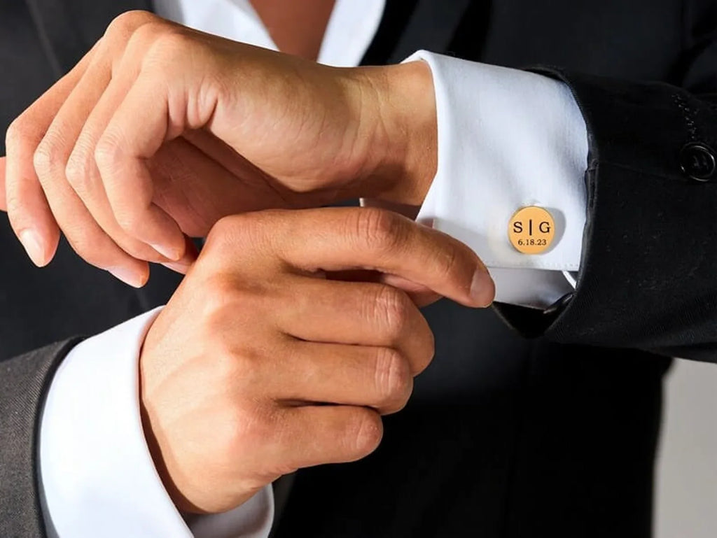Personalised Cufflinks & Tie Clip Gift Set