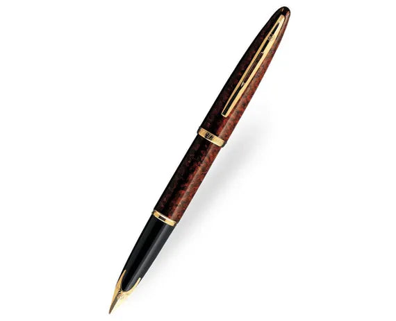 Waterman Carene Amber Gold Trim Fountain Pen