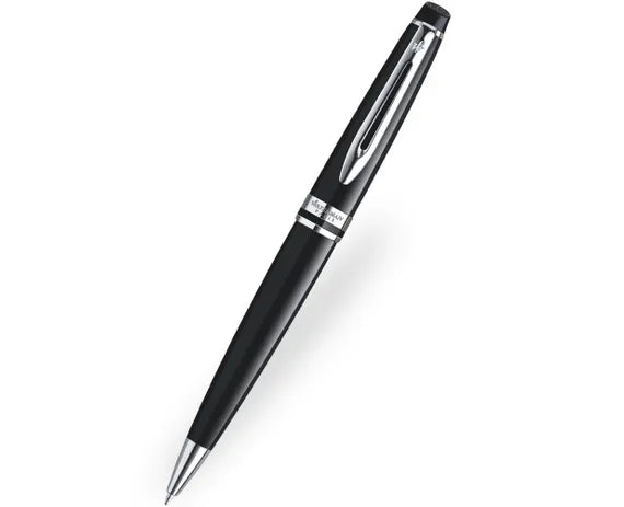 Waterman Expert Black Chrome Trim Ballpoint Pen