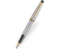 Waterman Expert Stainless Steel Gold Trim Fountain Pen