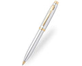 Sheaffer 100 Bright Chrome Gold Trim Ballpoint Pen