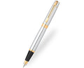 Sheaffer 300 Bright Chrome Gold Trim Fountain Pen