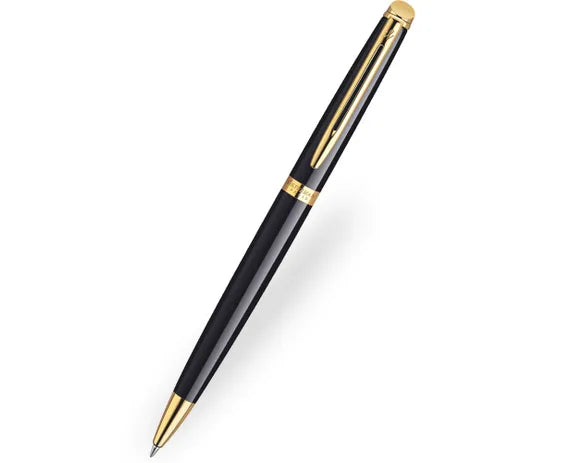 Waterman Hemisphere Black Gold Trim Ballpoint Pen